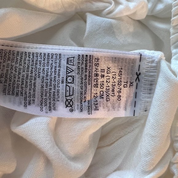 GAP Girls White Top Sz. 12 NWT - Picture 5 of 5